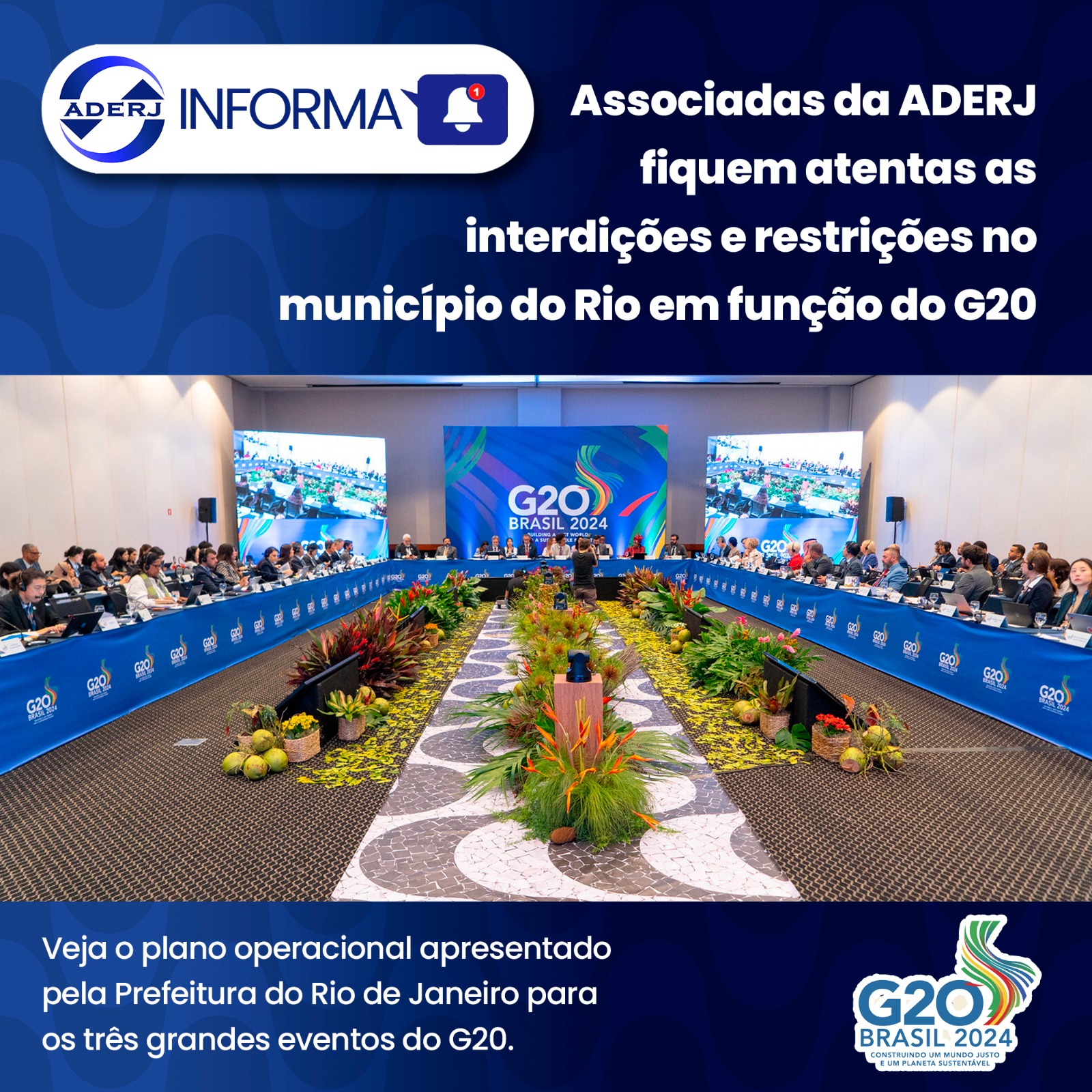 Plano operacional apresentado pela prefeitura do Rio de Janeiro para os eventos do G20.