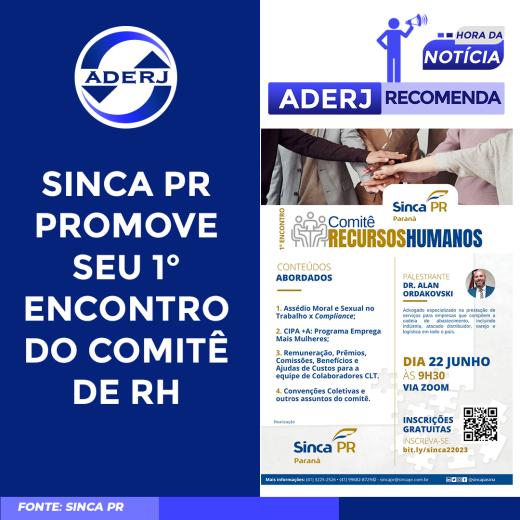 sinca paraná promove
seu 1° encontro do comitê de rh