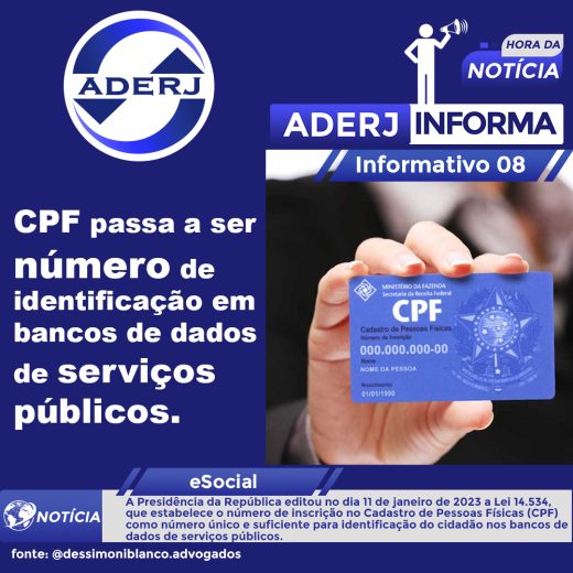 25 - 01 aderj recomenda cpf unico documento